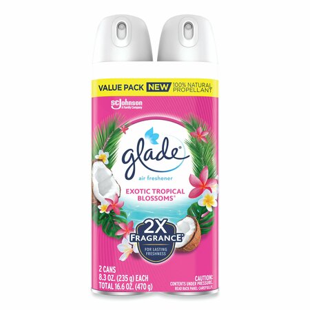 GLADE Air Freshener, Tropical Blossoms Scent, 8.3 oz, 6PK 346580